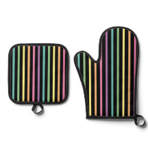 Padrão de Stripes do Arco-Íris de Pastel em Preto