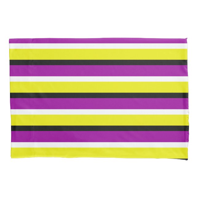Padrão de Stripes Roxo Amarelo (Frente)