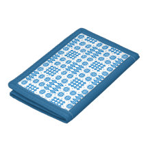 Padrão de tapeçaria de Wallet Welsh Triplo, Azul B