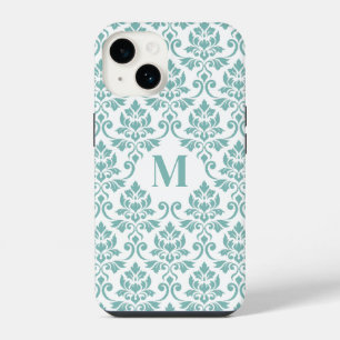 Padrão de Teal Feuille Damask (Personalizado)