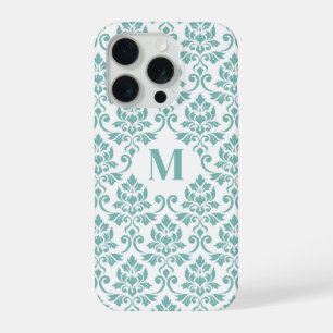 Padrão de Teal Feuille Damask (Personalizado)
