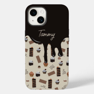 Padrão de Tema de Chocolate de Nome Personalizado
