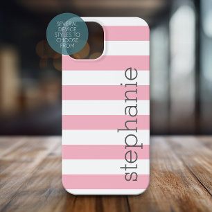 Padrão de Tendy Striped com nome - Pink de Pastel