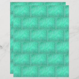 Padrão de Tijolo Floral Verde, Livro Escrapado