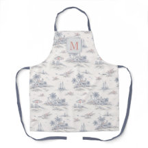 Padrão de Toile Tropical Costeira Francesa com Nom