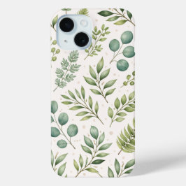 Padrão de Vegetação em Aquarela | Folhas Botânicas