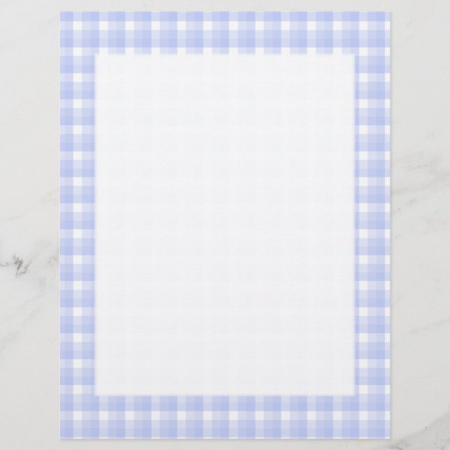 Padrão de verificação de Gingham. Azul claro e bra (Frente)