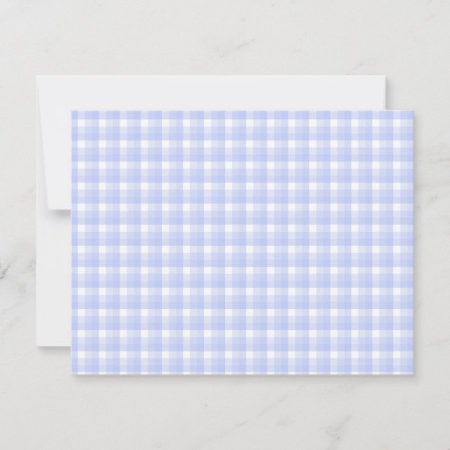 Padrão de verificação de Gingham. Azul claro e bra (Frente)