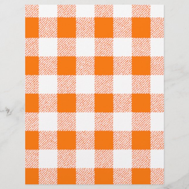 Padrão de Verificação de Gingham Laranja (Frente)