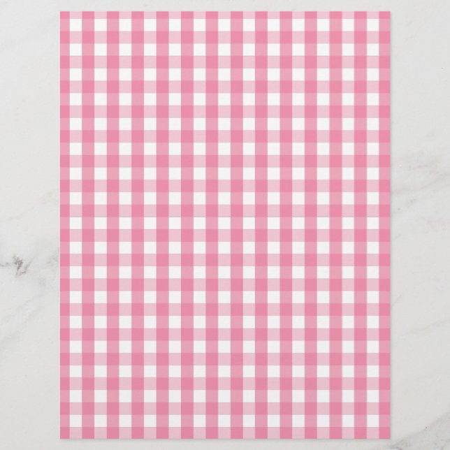 Padrão de Verificação de Gingham Rosa (Frente)