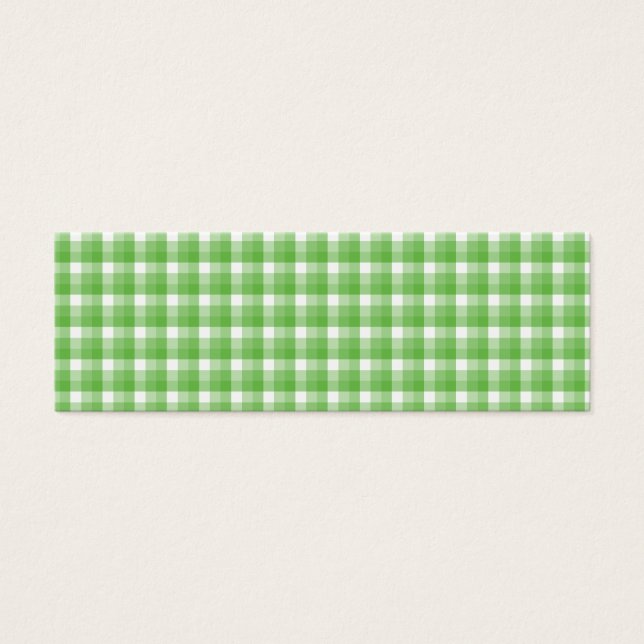 Padrão de verificação de Gingham. Verde e Branco. (Frente)