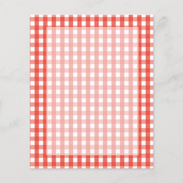 Padrão de Verificação de Gingham Vermelho (Frente)
