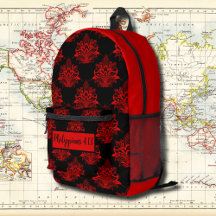 Padrão de Vintagem Floral Vermelha com Verso Bíbli