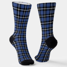 Padrão de Xadrez Azul e Preto Moderno