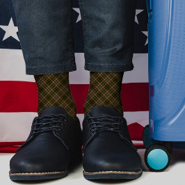 Padrão de Xadrez Castanho Escuro Tartan Checkered