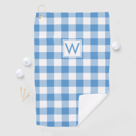 Padrão de Xadrez de Gingham branco-claro monograma