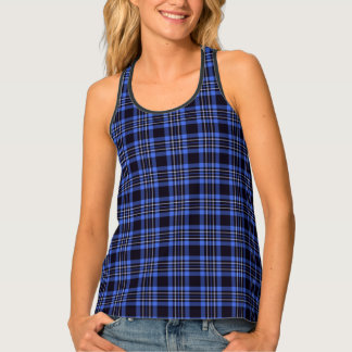 Padrão de Xadrez do Tartan Azul Escuro