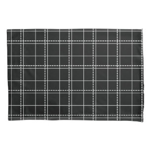 Padrão de Xadrez Geométrica Preto e Branco