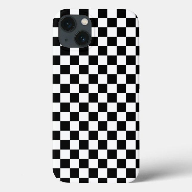 Padrão de xadrez preto e branco (Verso)