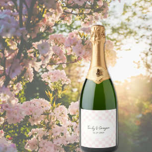 Padrão de Xadrez Rosa Pintado para Casamento