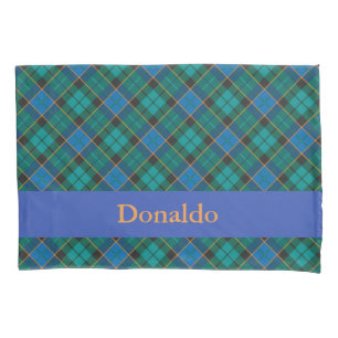 Padrão de xadrezes de Tartan - verde azul tradicio