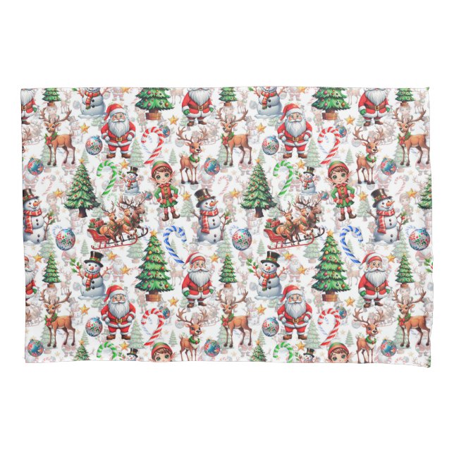 Padrão Decorativo de Natal com Fundo Branco (Frente)