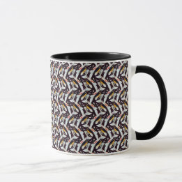 Padrão digital abstrato 1219 - Caneca de café