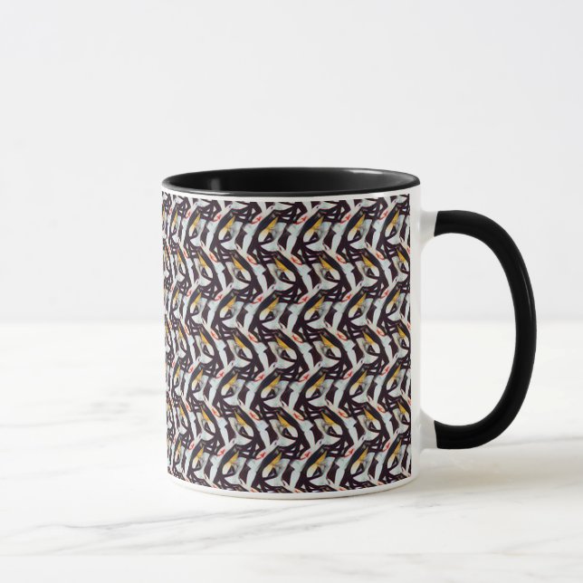 Padrão digital abstrato 1219 - Caneca de café (Direita)