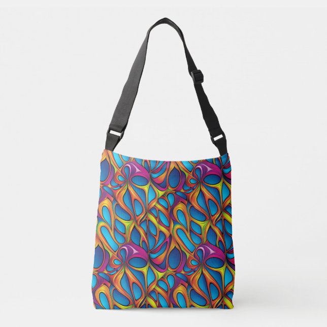 Padrão digital geométrico abstrato 35 - Bolsa Tote (Frente)