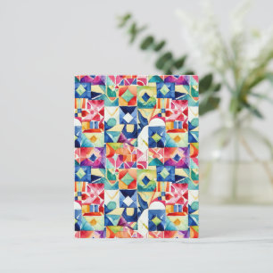 Padrão digital geométrico de abstrato 17 - Cartão