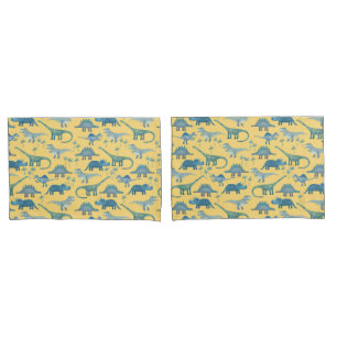 Padrão Dinossauro Pré-Histórico Bonito Amarelo