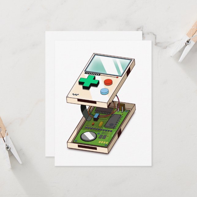 Padrão do console do jogo de vídeo. (Frente/Verso In Situ)