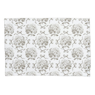 Padrão do Toile Beige do Arco de Hydrangea de pré-