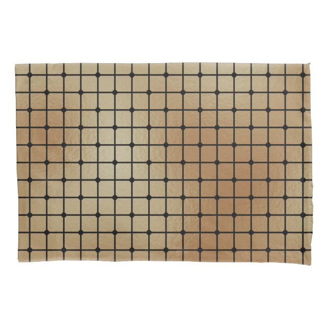 Padrão dos Azulejos Dourados dos quadrados moderno (Frente-Esquerda)