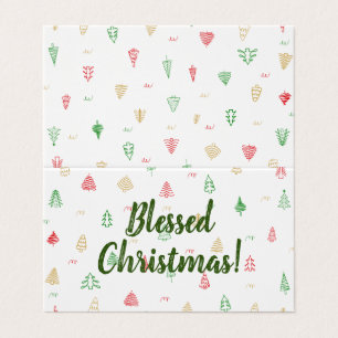 Padrão Dourado de Árvores de Natal Vermelhos