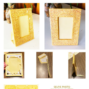 Padrão Dourado de Selfie Frame para Foto 2x3