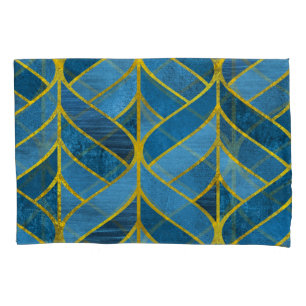 Padrão Dourado do Grunge Azul