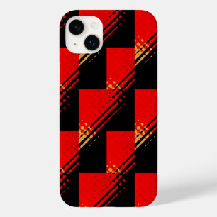 Padrão Dourado Rustic Red Black