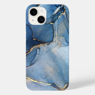 Padrão Dourado único de mármore azul iPhone/Androi