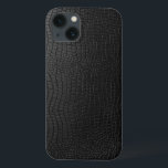 Padrão Elegante Black Leather Snakeskin<br><div class="desc">Olhar o padrão de pele preta e elegante.</div>