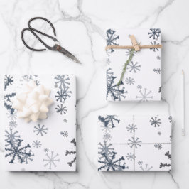 Padrão elegante de flocos de neve de Natal