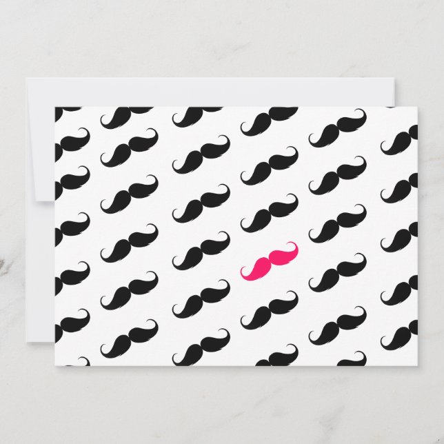 Padrão Engraçado De Menina Rosa E Bigode Preto (Frente)