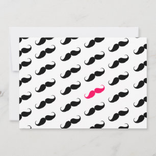 Padrão Engraçado De Menina Rosa E Bigode Preto