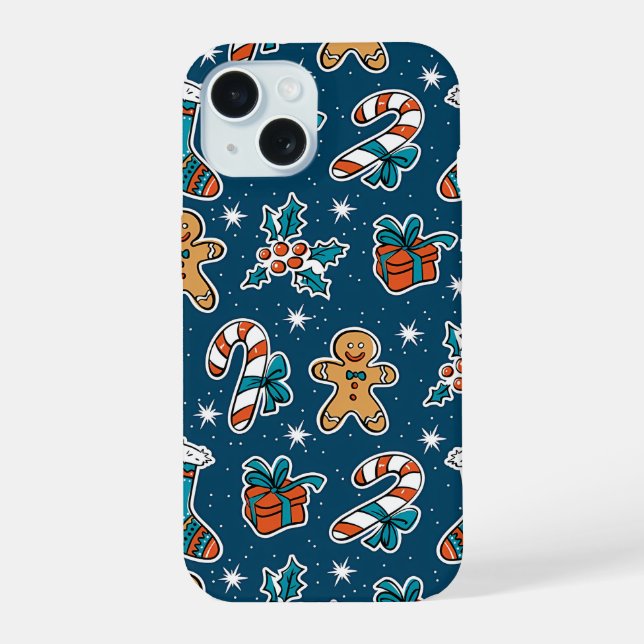 Padrão Estético de Natal Doce do Papai Noel (Verso)