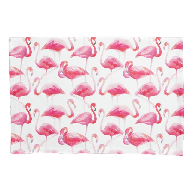 Padrão Flamingo Tropical Bright Pink Cor-de-Água (Frente)