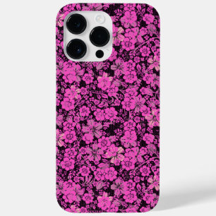 Padrão floral 15.Preto cor-de-rosa BG
