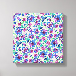 Padrão Floral Abstrato - Impressão em Tela Esticad
