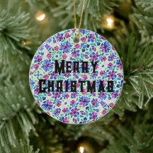 Padrão Floral abstrato - Ornamento Cerâmico