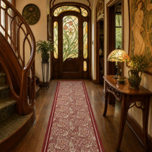 Padrão Floral Art Nouveau Selvagem Intrincado Vint