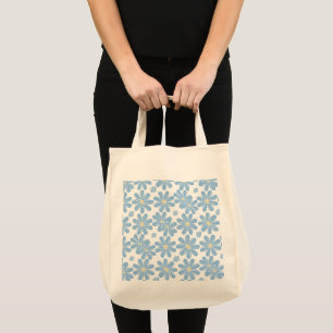 Padrão Floral Azul - Bolsa Tote